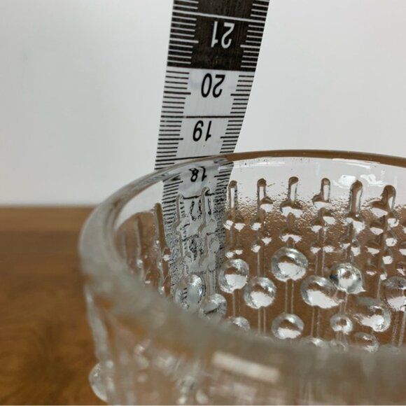 Sklo Union Vase Candle Drip Wax Czech Art Glass Vintage Clear Textured MCM - Picture 7 of 10